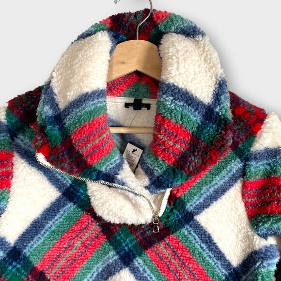TALBOTS Ultra Plush Sherpa Fleece Zip Pullover Sweater Sz P (XS-S Petite) NEW - Picture 4 of 9